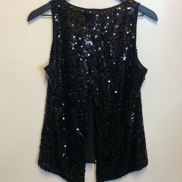 NWOT Express Split Back Sequin Tank - Picture 2 of 5